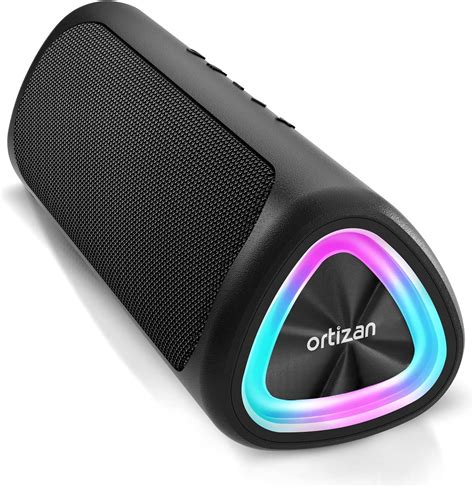 Ortizan speaker - Compact But Powerful: Ortizan Bluetooth speaker mini is conveniently small but equipped with high-performance stereo audio-driven speakers and passive radiators, which pump out uniquely enhanced bass, detailed mids, and crisp treble. Enjoy your music in 15W full-bodied stereo sound and big punch room-filling beats.